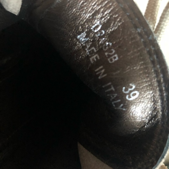 Geox x Patrick Cox Suede Wedge Heel Shoes in Beige Size 39EU Made in Italy - Picture 10 of 10